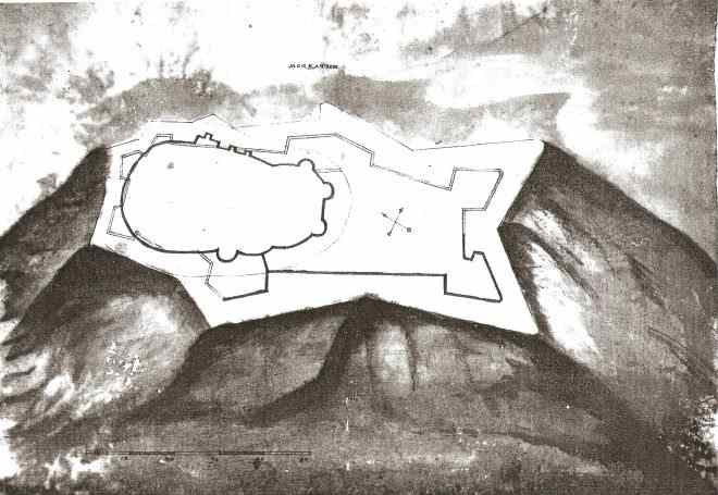 2.План Мукачівського замку 1572 1573 р.р. Автор Ніколо Ангеліні