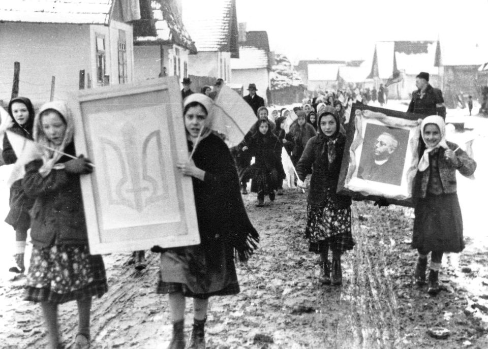 Мітинг у Хусті, з нагоди обрання парламенту (вперше) для автономної Карпатської України, 1939 рік