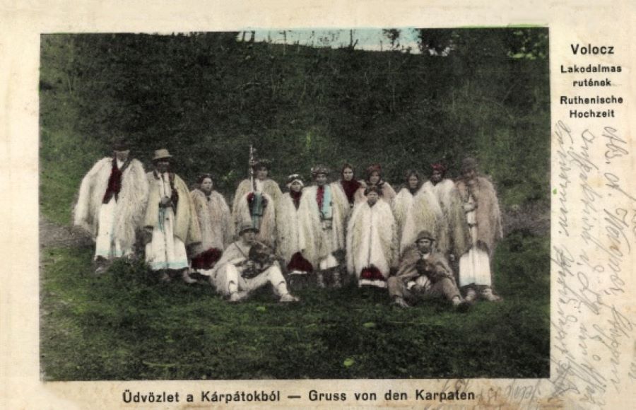Весілля у селищі Воловець. Листівка 1915 року